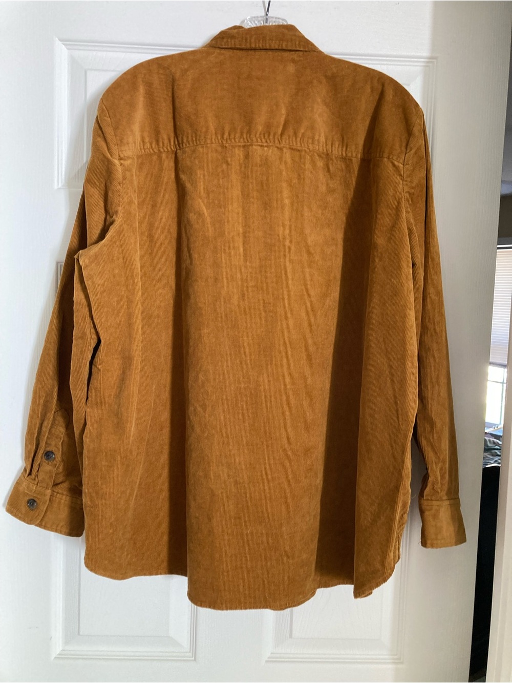 JCrew Factory corduroy shirt jacket in golden brandy - Picture 6 of 6